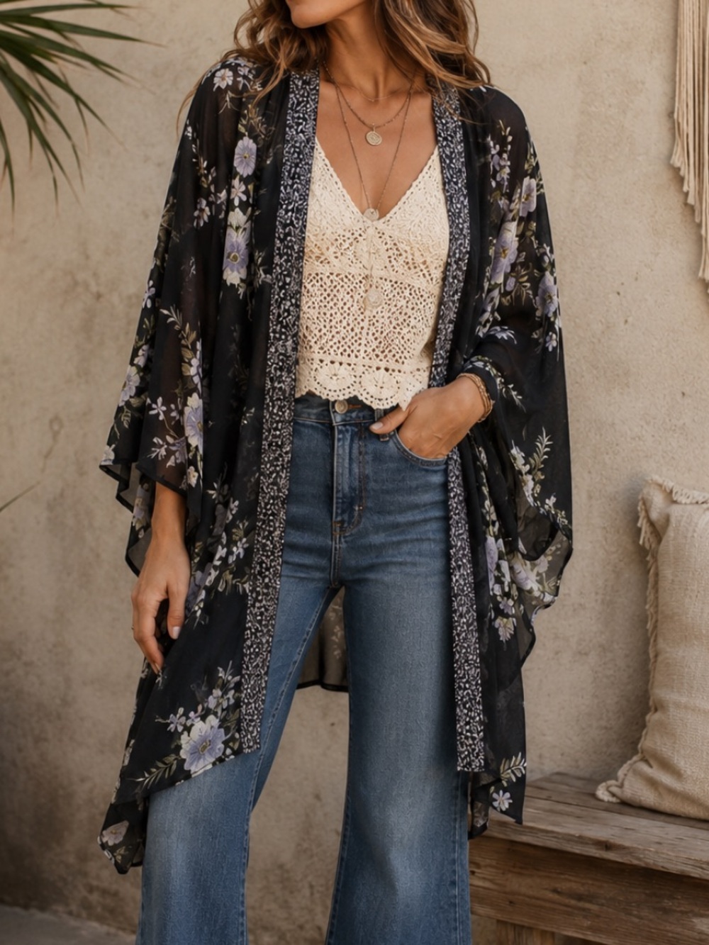 Band Of Gypsies Floral Kimono
